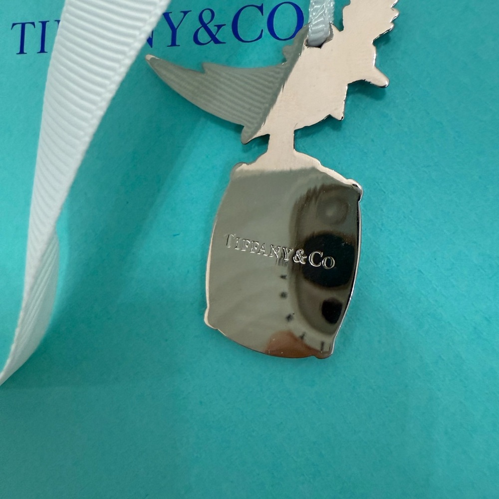 Tiffany & Co. Bird on a Rock Ornament Bag Charm Novelty Limited Edition Blue Bag - Picture 3 of 6